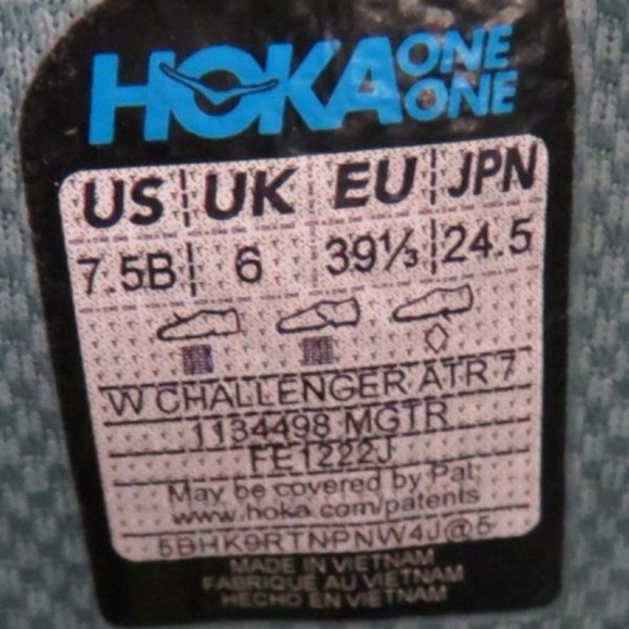 HOKA ONE CHALLENGER ATR 7 MIST GREEN TRELLIS 1134498-MGTR W 7.5 B - Picture 6 of 9